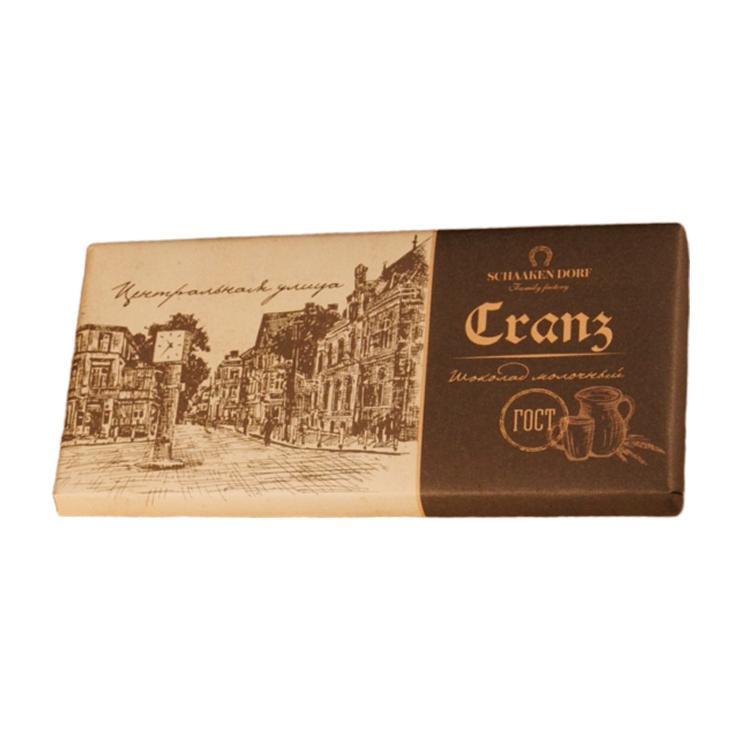 Шоколад ШААКЕН ДОРФ Cranz Зеленоградск молочный 35% 100 гр., обертка