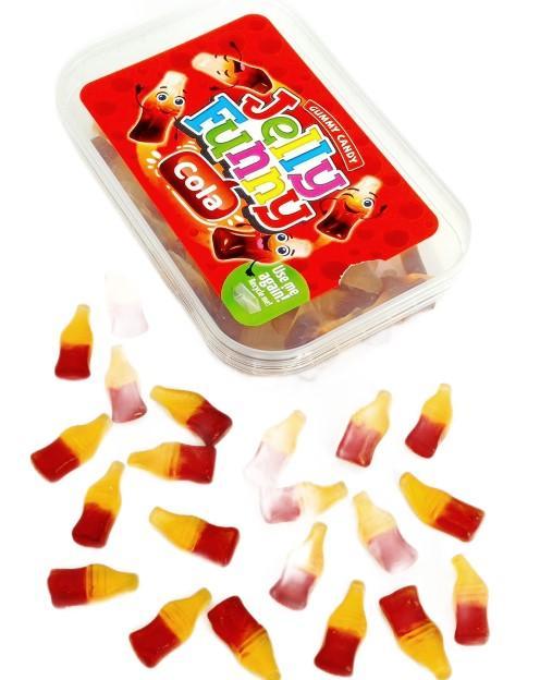 Мармелад жевательный Jelly Funny Cola кола 45 штук 200 гр., пластик
