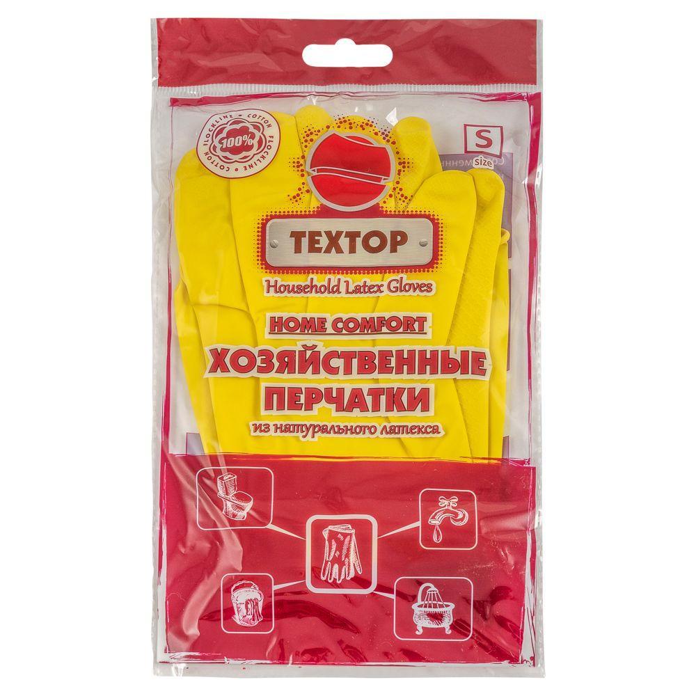 Перчатки хозяйственные Textop Home Comfort Латексные с х/б напылением S