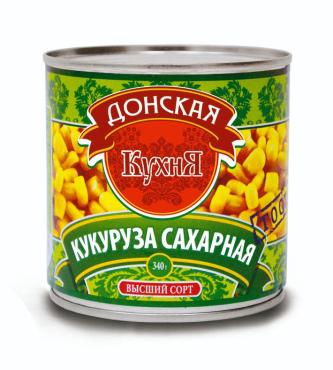 Кукуруза Донская Кухня в/с ГОСТ , 400 гр, ж/б