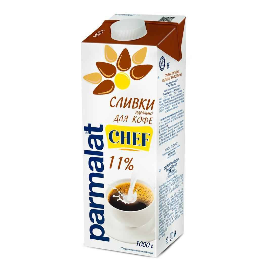 Сливки Parmalat Chef 11%, 1 л., пюр-пак