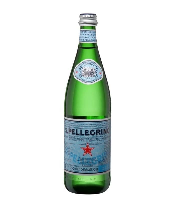 Вода газированная Sanpellegrino минеральная 750 мл., стекло