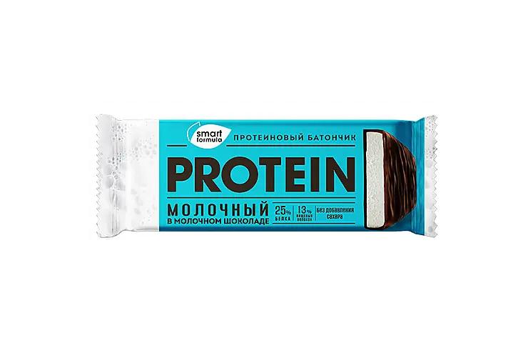 Батончик протеиновый Smart Formula молочный в молочном шоколаде 40 гр., флоу-пак