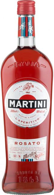 Ароматизированный виноградосодержащий напиток из виноградного сырья, сладкий розовый Martini Розато 15% 1 л., стекло