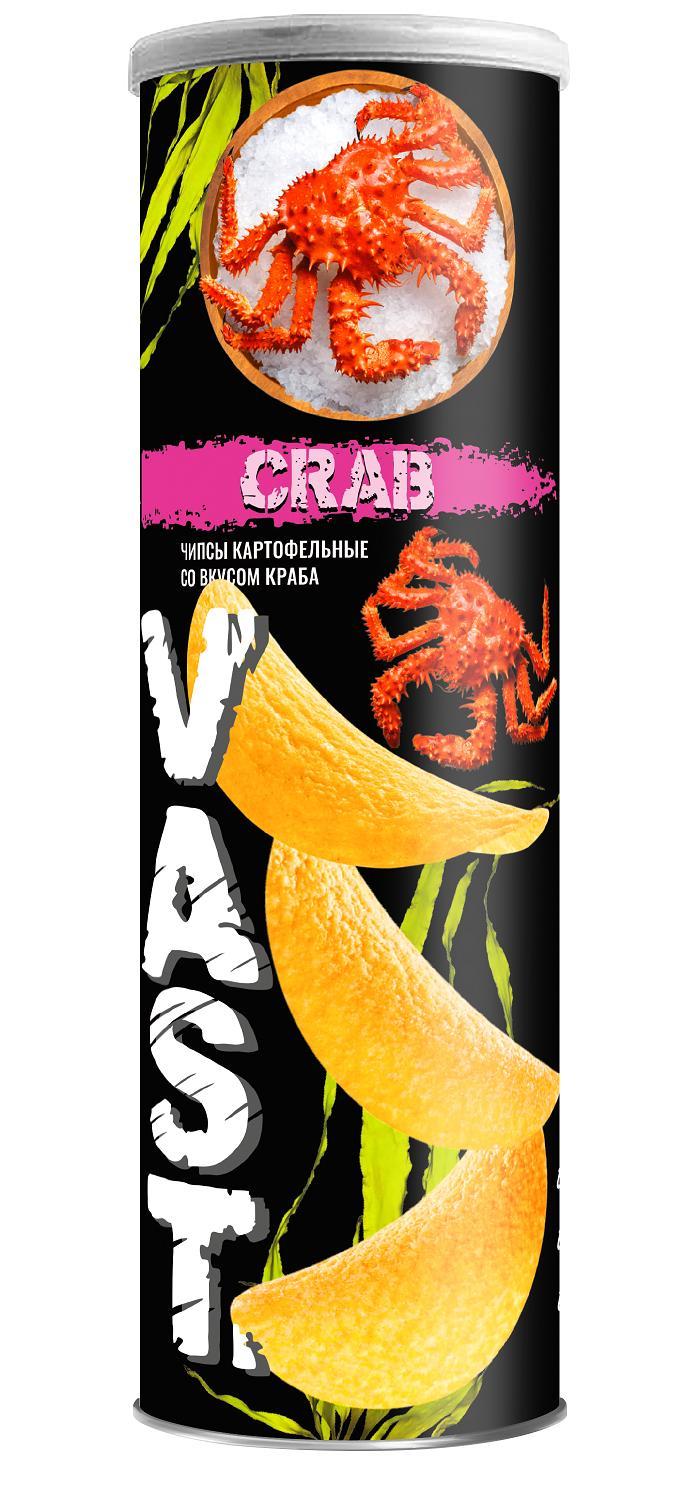 Чипсы Vast краб 160 гр., туба