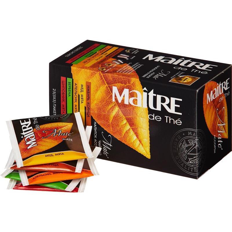 Чай Maitre Mate Ассорти 25 пакетиков, 50 гр., картон