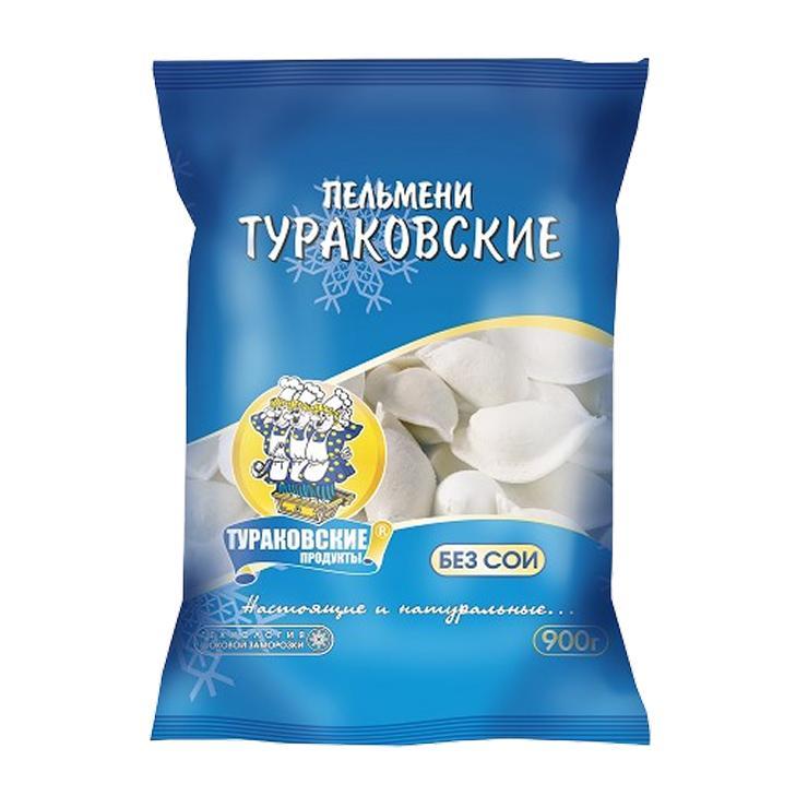 Пельмени Тураковские продукты Тураковские без сои 900 гр., пакет