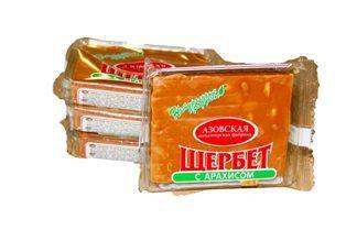 Щербет с арахисом Азовская КФ 200 гр., флоу-пак