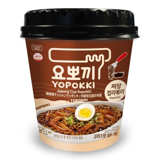 Рапокки Yopokki с соусом Jiajang рамен с рисовыми клецками 145 гр., стакан