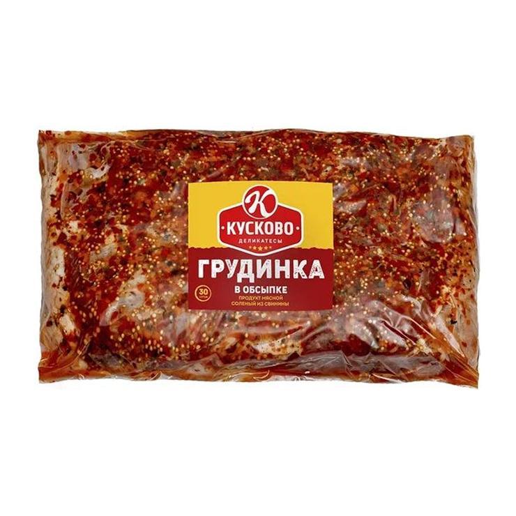 Грудинка Кусково свиная соленая в обсыпке 1,5 кг., вакуум