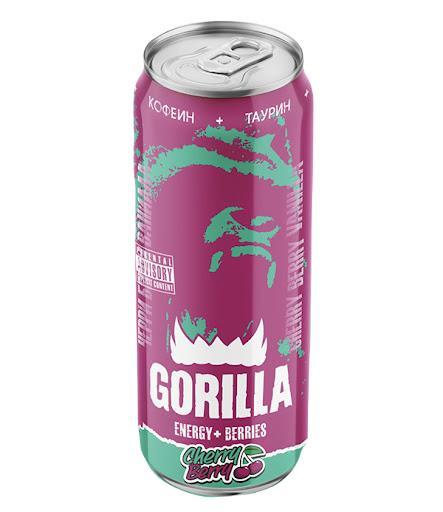 Напиток энергетический Gorilla вишня 450 мл., ж/б