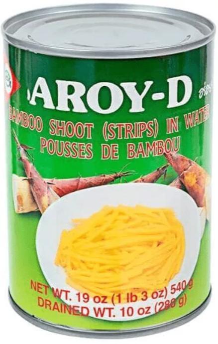 Ростки бамбука Aroy-D полоски 540 гр., ж/б