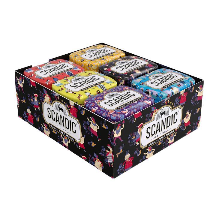 Конфеты SCANDIC без сахара со вкусом Клубничный микс 1/18*14 гр., ж/бр. (12)