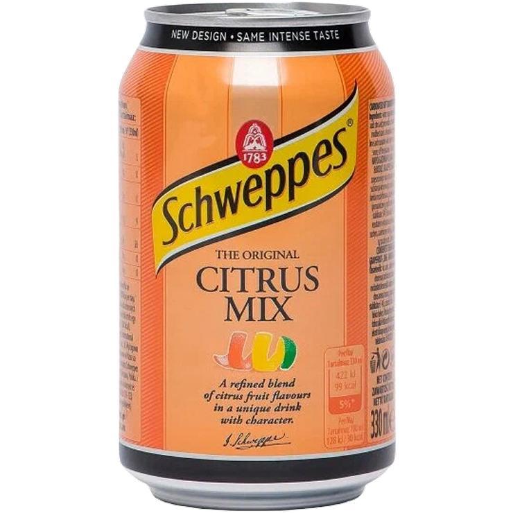 Напиток газированный Schweppes цитрусовый микс 330 мл., ж/б
