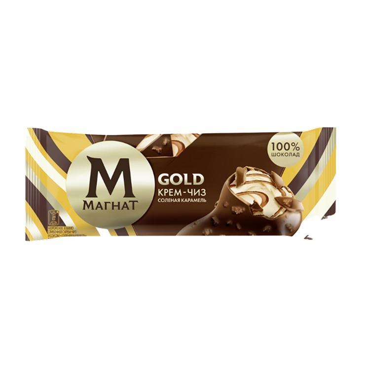 Мороженое эскимо Магнат крем-чиз с соленой карамелью 65 гр., флоу-пак