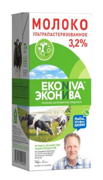 Молоко ЭкоНива ультрапастеризованное 3,2% , 1 л., тетра-пак