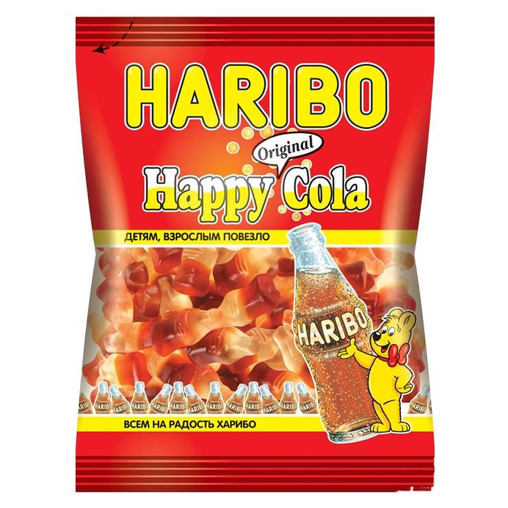 Мармелад жевательный Haribo Хеппи кола 80 гр., флоу-пак