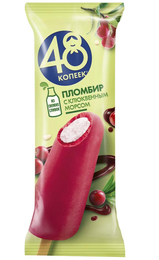 Эскимо Nestle 48 копеек пломбир с клюквенным морсом 58 гр., флоу-пак