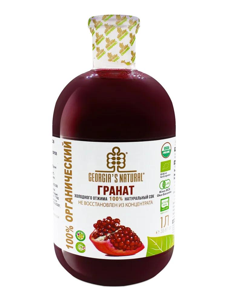 Сок GEORGIA'S NATURAL Organic гранатовый холодного отжима 1 л., стекло