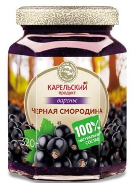 Варенье Карельский продукт черная смородина, 370 гр, стекло