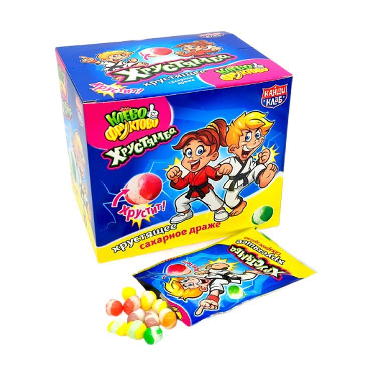 Драже сахарное Канди Клаб Хрустямба Клево-фруктово хрустящее 10 гр., саше