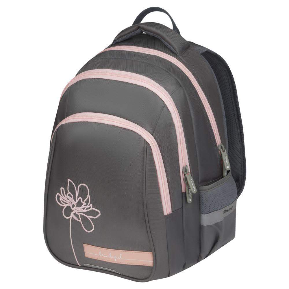Рюкзак Berlingo Comfort Flower 38 х 27 х 8 см 3 отделения 2 кармана эргономичная спинка., пакет