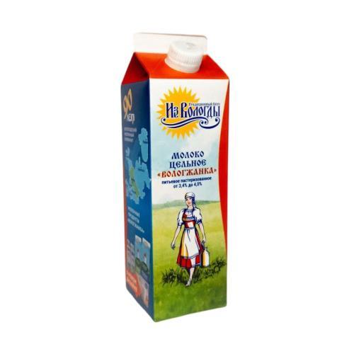 Молоко питьевое ВМК цельное пастеризованное 3,4-4% 1 кг., тетра-пак