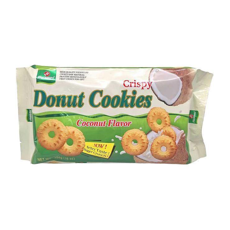 Печенье Huamei Donut Cookies кокос 454 гр., флоу-пак