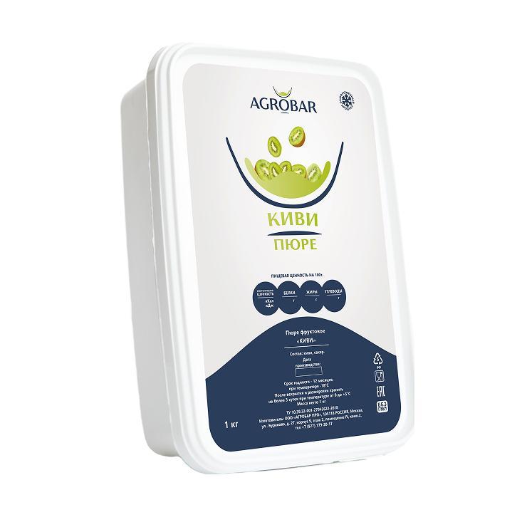 Пюре AGROBAR киви 1 кг, пластиковая упаковка