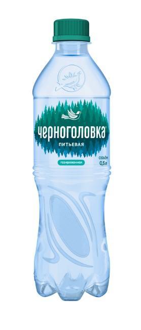 Вода Черноголовка питьевая газированная 500 мл., ПЭТ