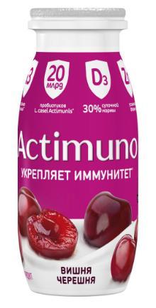 Кисломолочный продукт Actimuno вишня и черешня 1,5% 95 мл., ПЭТ