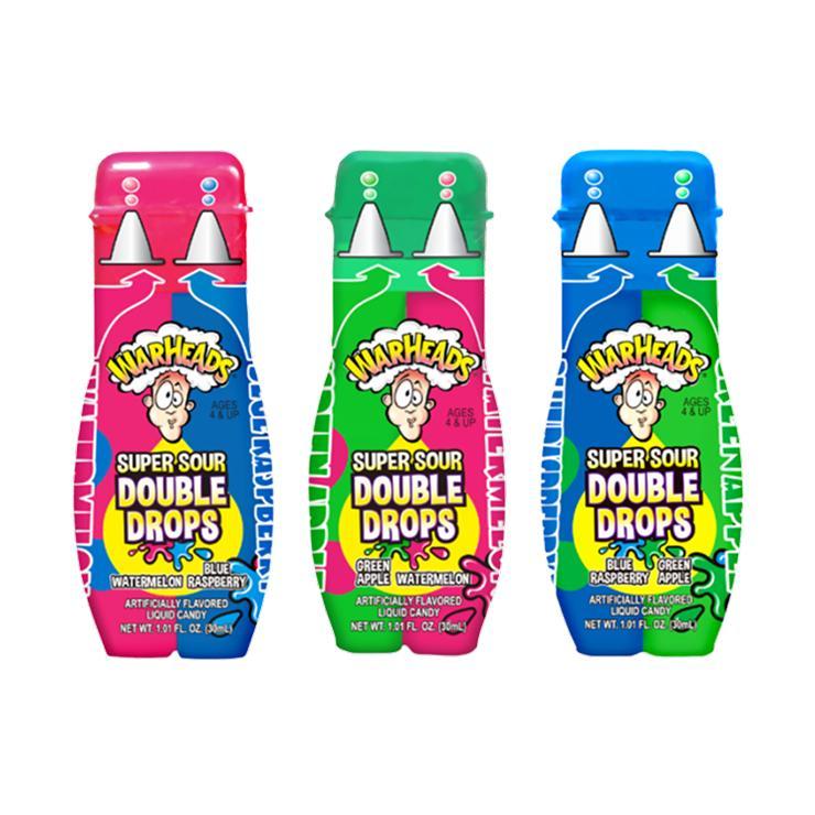 Конфета жидкая Warheads Super sour double drops в ассортименте 30 гр., пластик