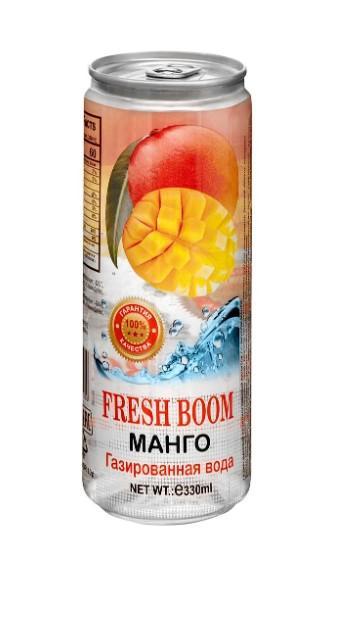 Вода газированная Fresh Boom Манго 330 мл., ПЭТ