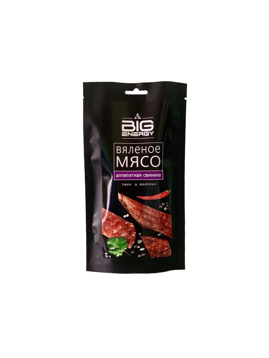 Мясо Big Energy из свинины вяленое 50 гр., дой-пак