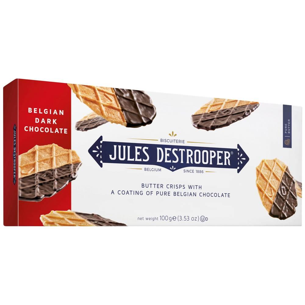 Печенье Jules Destrooper Butter Crisps с темным шоколадом 100 гр., картон