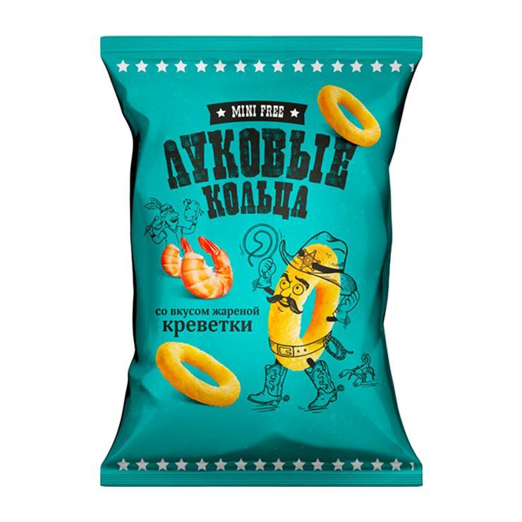 Кольца луковые Mini Free Жареная креветка 45 гр., флоу-пак