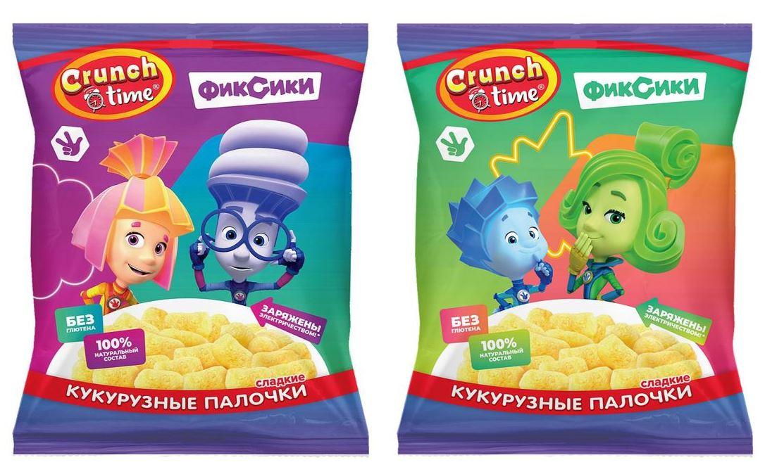 Палочки кукурузные CRUNCH TIME фиксики 75 гр., флоу-пак