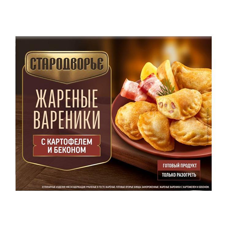Вареники Стародворье жареные с картофелем и беконом 200 гр., картон