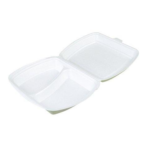 Ланч-бокс Полиформ 2 секции белый 47х207.5х62 мм.