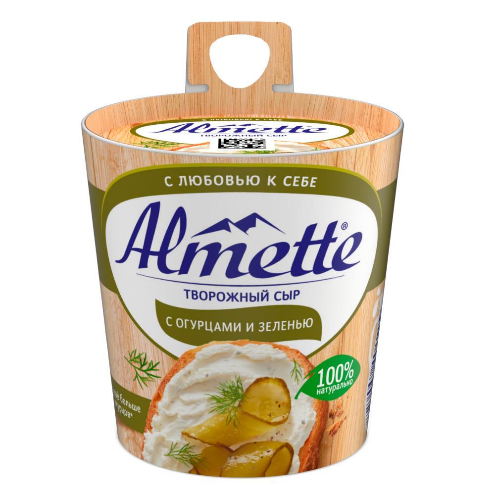 Сыр творожный Almette с огурцами и зеленью 60%, 150 гр., ПЭТ