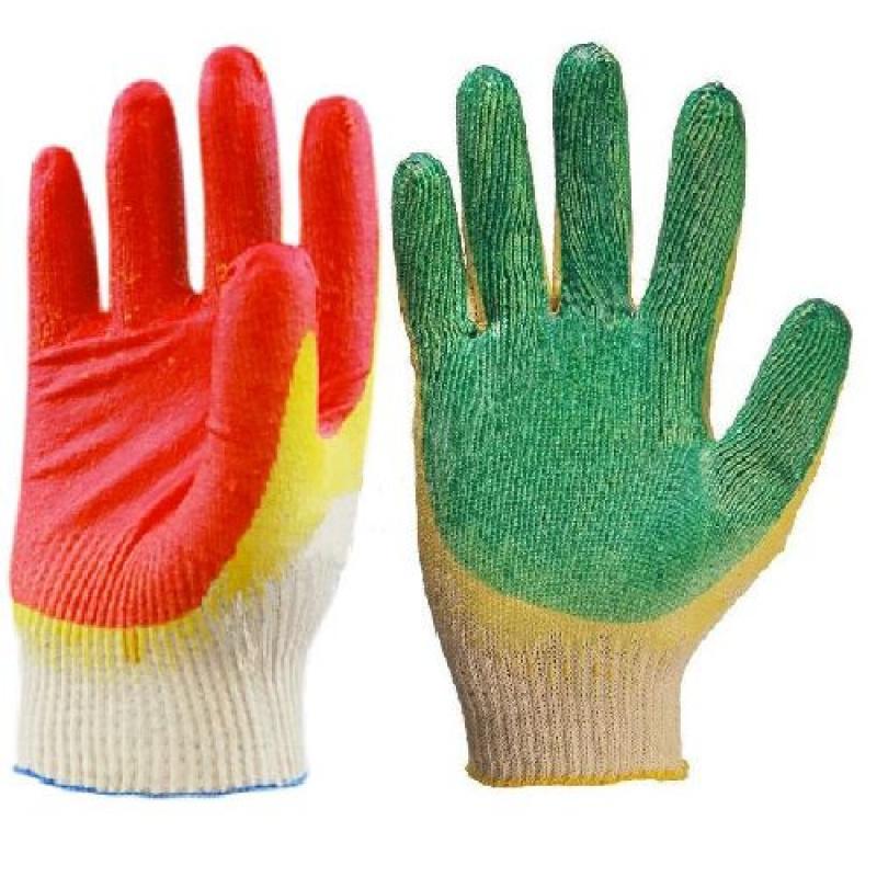 Перчатки хозяйственные хлопок с латексным покрытием