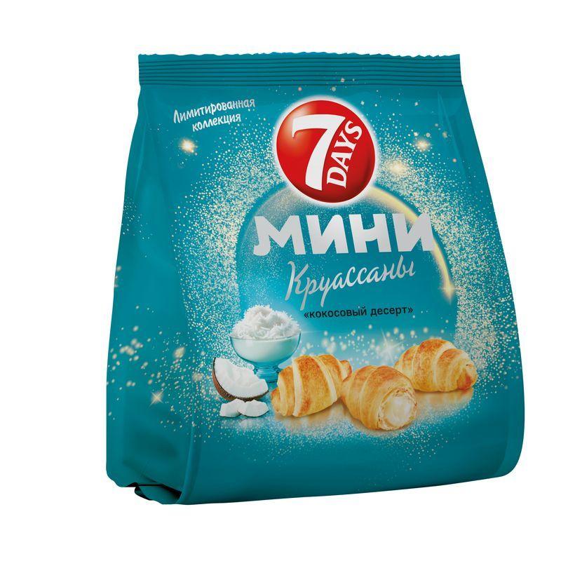 Круассан 7 Days мини кокосовый десерт 265 гр., флоу-пак