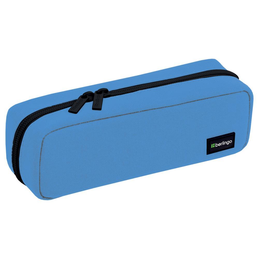Пенал мягкий Berlingo 205х60х65 мм Light blue 1 отделение полиэстер, пакет