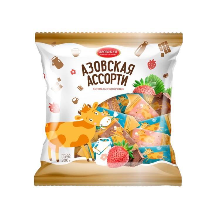 Конфеты Азовская КФ Коровка 300 гр., флоу-пак