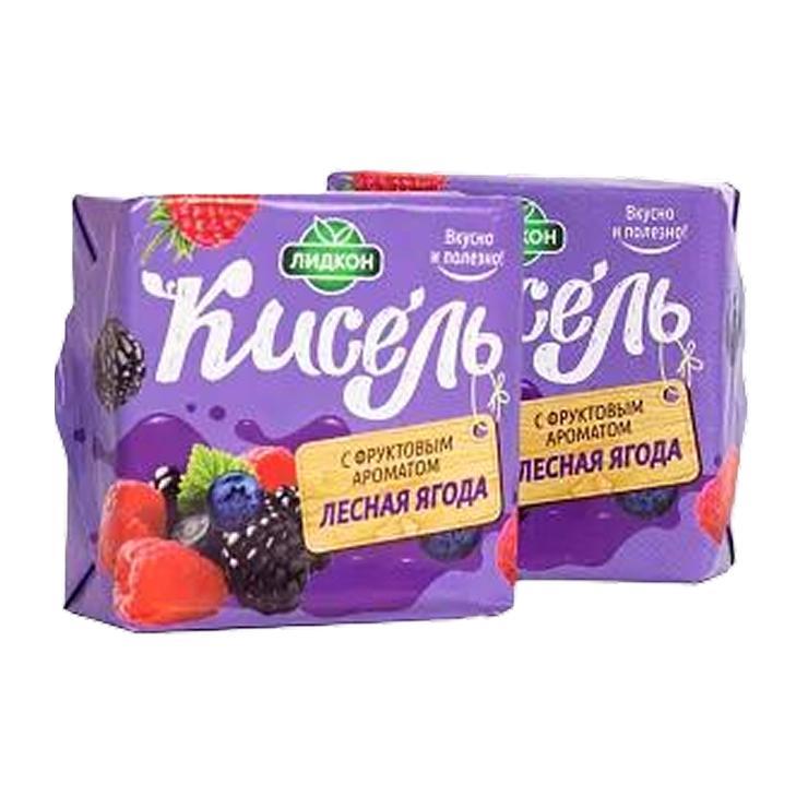 Кисель Лидкон лесная ягода с фруктовым ароматом 220 гр., обертка