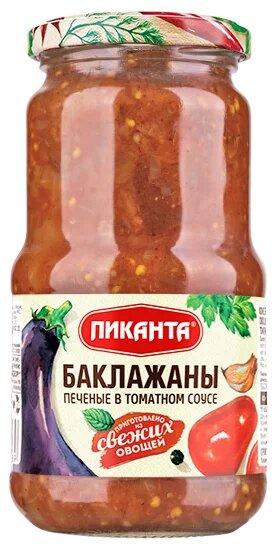 Баклажаны Пиканта печеные в томатном соусе 520 гр., стекло