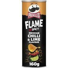 Чипсы Pringles Flame Чили и Лайм 160 гр., туба