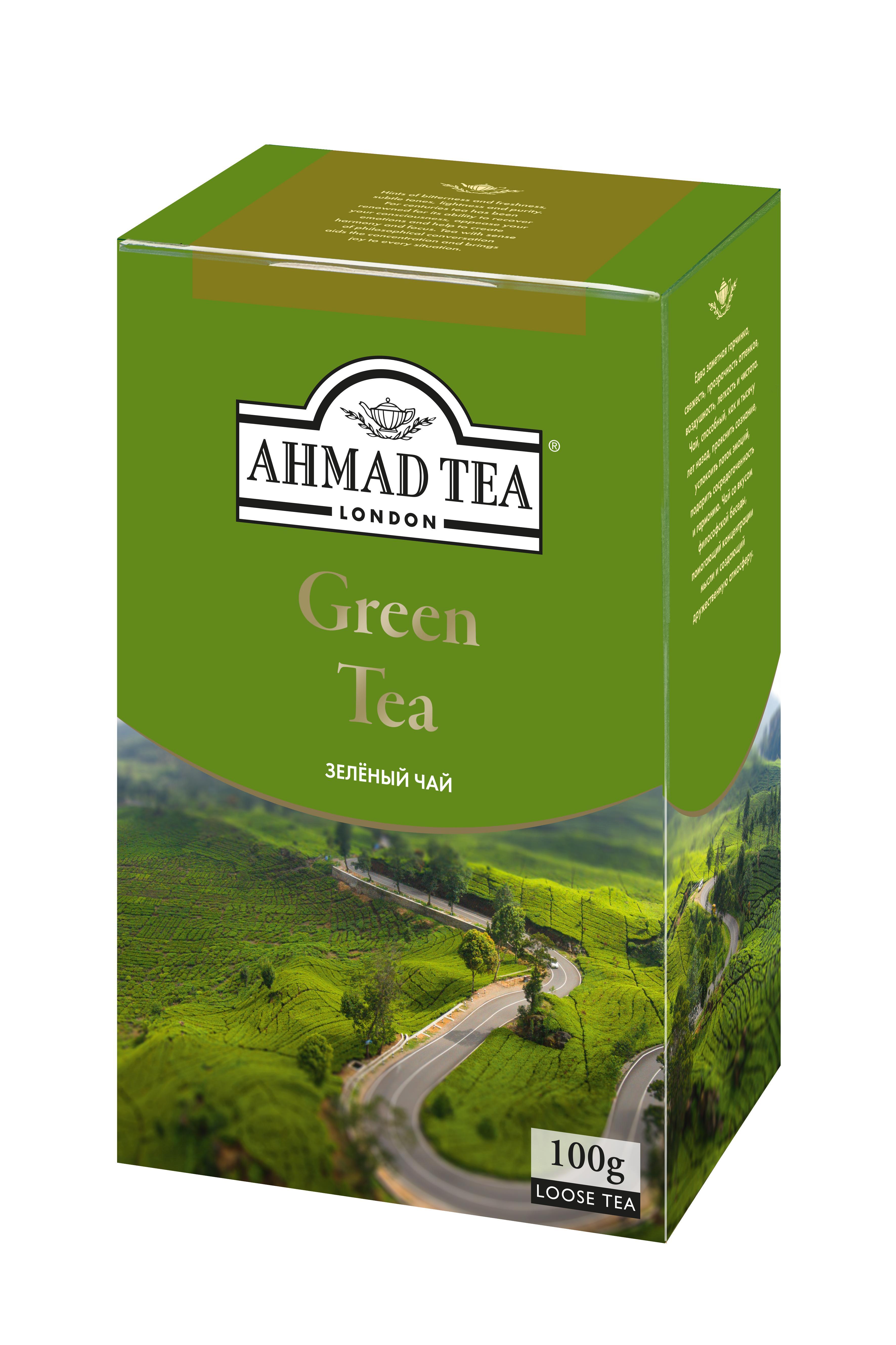 Чай зеленый Ahmad Tea листовой 100 гр., картон