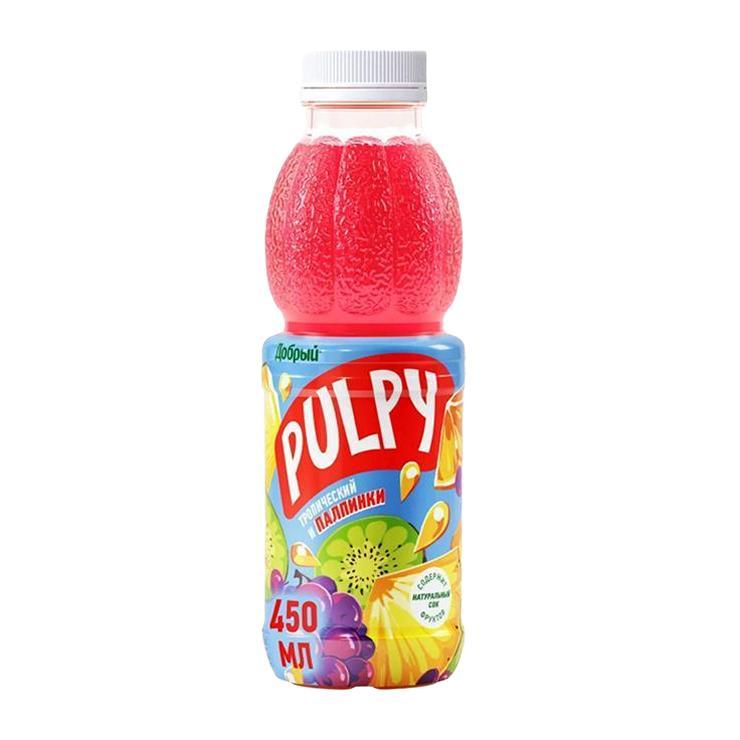Напиток сокосодержащий Pulpy тропический с мякотью 450 мл., ПЭТ