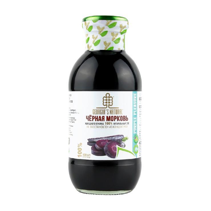 Сок GEORGIA'S NATURAL Organic черная морковь холодного отжима 330 мл., стекло